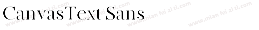 CanvasText Sans字体转换